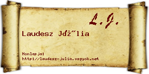 Laudesz Júlia névjegykártya